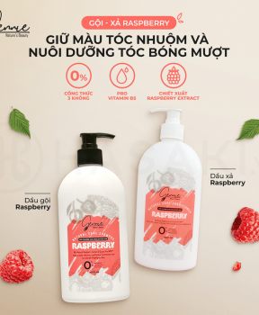 Dầu Gội Gennie Raspberry For Colored & Highlighted Hair 400ml