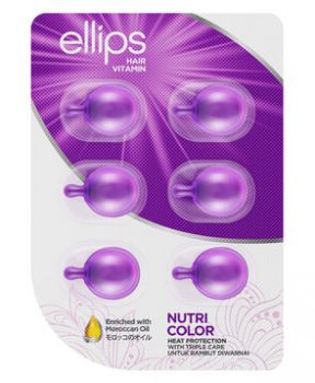 Serum Dưỡng Tóc Ellips Vitamin Cho Tóc Nhuộm 6 Viên Hair Vitamin Moroccan Oil Nutri Color Blister