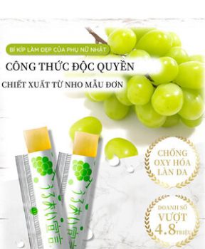 Thạch Bổ Sung Collagen Aishitoto Vị Nho Mẫu Đơn Hộp 30 Gói Collagen Jelly Muscat Flavor (30 Sachets)
