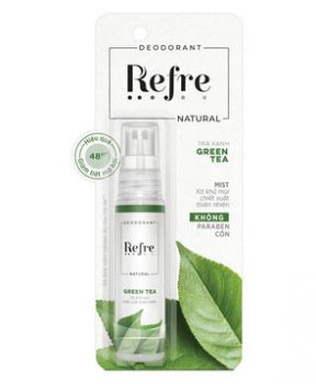 Xịt Khử Mùi Refre Natural Hương Trà Xanh 30ml Natural Deodorant Mist - Green Tea