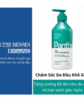 Derma & More Dầu gội chăm sóc da đầu ngứa Panthenol soothing scalp care shampoo 600ml