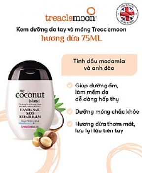 Treaclemoon Kem dưỡng tay My Coconut Island Hand &Nails S.O.S Repair Balm 75ml