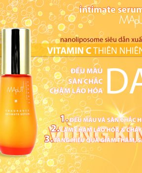 Maputi Serum Vitamin C 30ml - Dưỡng ẩm, dưỡng trắng, chống lão hóa và làm chậm quá trình hình thành Melanin giảm thâm nám trên da.