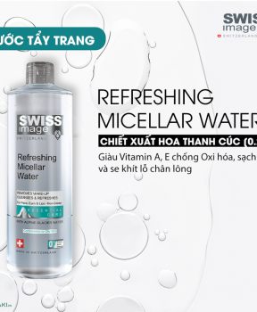 Nước Tẩy Trang Swiss Image Cho Da Hỗn Hợp & Da Dầu 400ml Refreshing Micellar Water