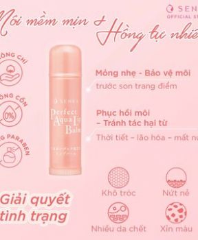 Son Dưỡng Môi Senka Cấp Ẩm & Ngừa Khô, Nẻ Môi 4.5g Perfect Aqua Lip Balm