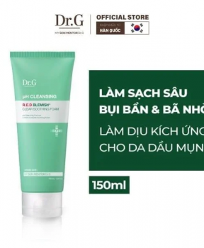 Sữa Rửa Mặt Dr.G Làm Sạch Sâu, Hỗ Trợ Ngăn Ngừa Mụn Dành Cho Da Mụn, Nhạy Cảm R.E.D Blemish Clear Soothing Foam