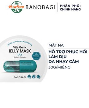 Mặt Nạ Banobagi Phục Hồi & Làm Dịu Da Nhạy Cảm 30g Premium Vita Genic Jelly Mask - Cica