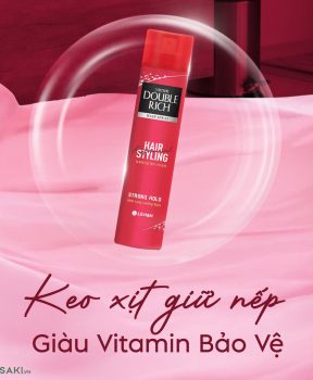 Xịt Tạo Kiểu Tóc Double Rich Giữ Tóc Cố Định 170ml Hair Spray Strong Hold