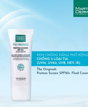 Kem Chống Nắng MartiDerm Phổ Rộng Bảo Vệ Toàn Diện 40ml The Originals Proteos Screen SPF50+ Fluid Cream