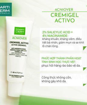 Kem Dưỡng MartiDerm Giảm Nhờn, Mụn & Se Lỗ Chân Lông 40ml