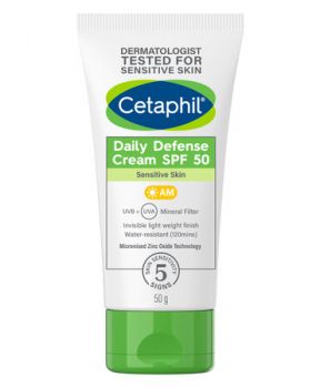 Kem Chống Nắng Cetaphil Vật Lý Cho Da Nhạy Cảm SPF50 50g Daily Defense Cream SPF50 Sensitive Skin