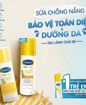 Sữa Chống Nắng Cetaphil SPF 50+ Dịu Lành Cho Bé 150ml Sun Kids SPF50+ Liposomal Lotion