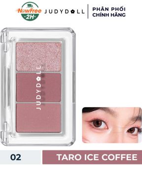 Bảng Phấn Mắt Judydoll 3 Màu - 02 Taro Ice Coffee 2.5g Eyeshadow Palette