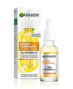 Serum Garnier Tăng Cường Sáng Da Mờ Thâm 30ml Bright Complete 30x Vitamin C Booster Serum 